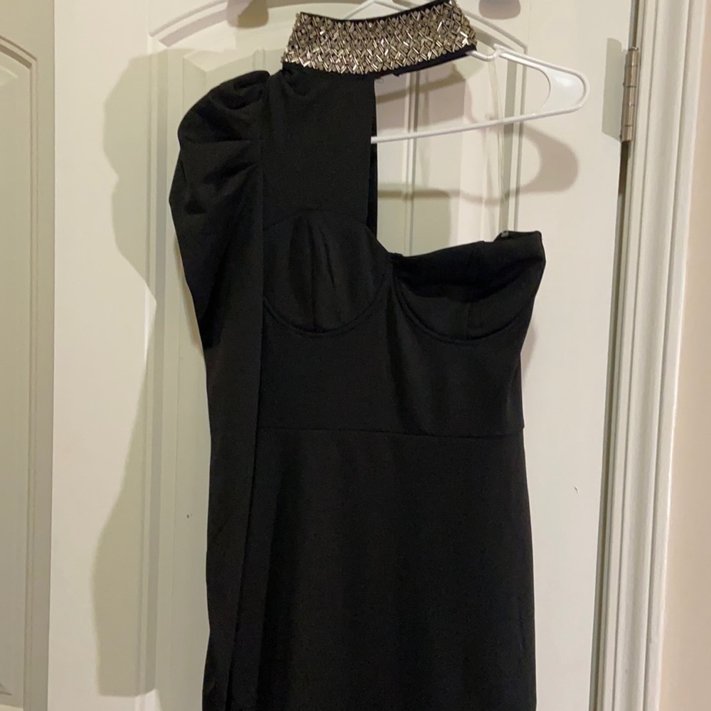 Black mini dress